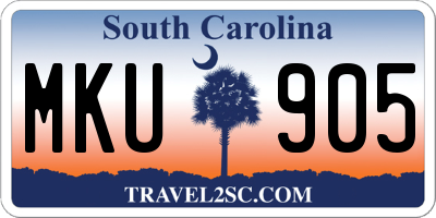 SC license plate MKU905