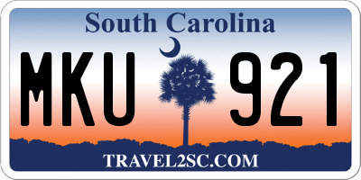 SC license plate MKU921