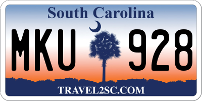SC license plate MKU928