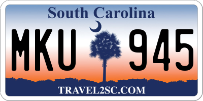 SC license plate MKU945