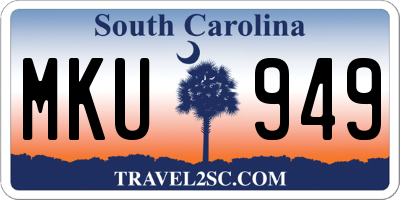 SC license plate MKU949