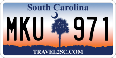 SC license plate MKU971