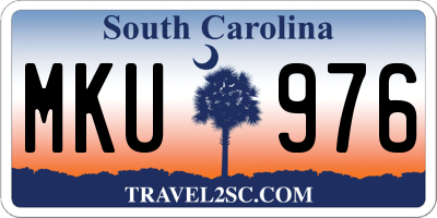 SC license plate MKU976