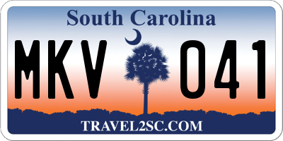 SC license plate MKV041