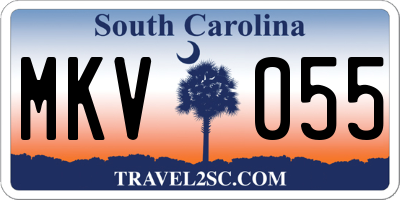 SC license plate MKV055