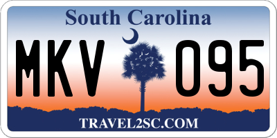 SC license plate MKV095