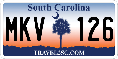 SC license plate MKV126