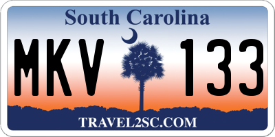 SC license plate MKV133