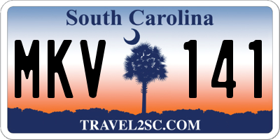 SC license plate MKV141