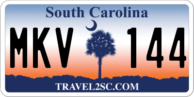 SC license plate MKV144