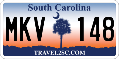 SC license plate MKV148