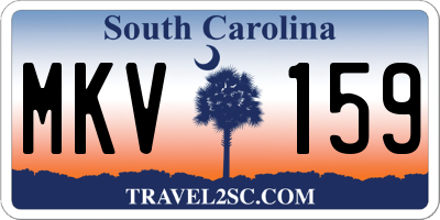 SC license plate MKV159