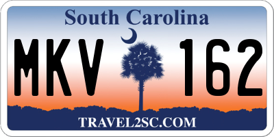 SC license plate MKV162