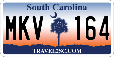 SC license plate MKV164