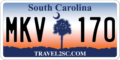 SC license plate MKV170