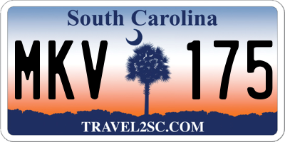 SC license plate MKV175