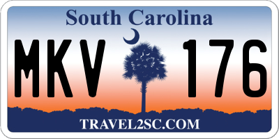 SC license plate MKV176