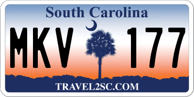 SC license plate MKV177