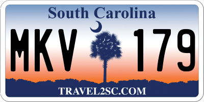 SC license plate MKV179