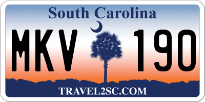 SC license plate MKV190