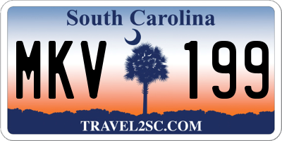 SC license plate MKV199