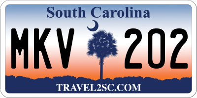 SC license plate MKV202