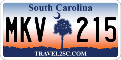 SC license plate MKV215