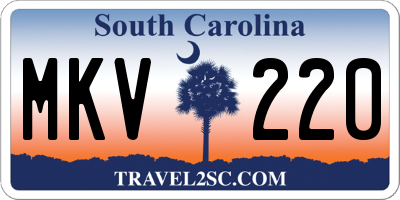 SC license plate MKV220
