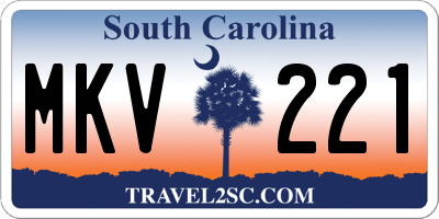 SC license plate MKV221