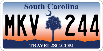SC license plate MKV244