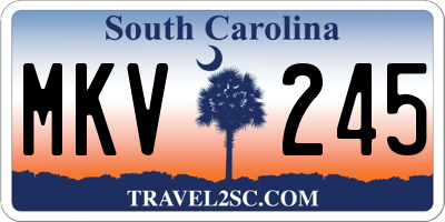 SC license plate MKV245
