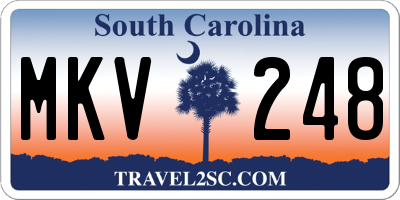 SC license plate MKV248