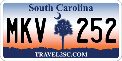 SC license plate MKV252