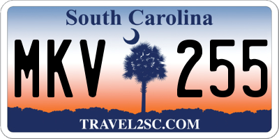 SC license plate MKV255