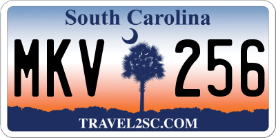 SC license plate MKV256