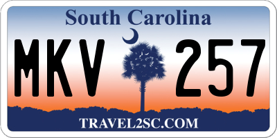 SC license plate MKV257