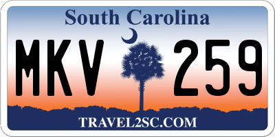 SC license plate MKV259