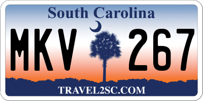 SC license plate MKV267