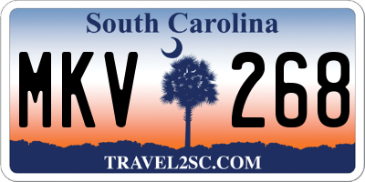 SC license plate MKV268