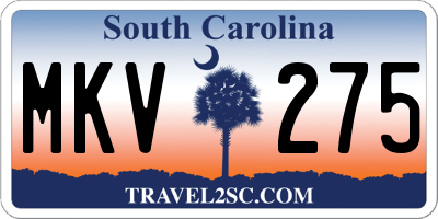 SC license plate MKV275