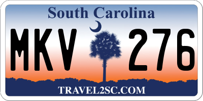 SC license plate MKV276
