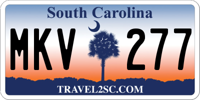 SC license plate MKV277