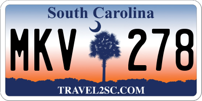 SC license plate MKV278