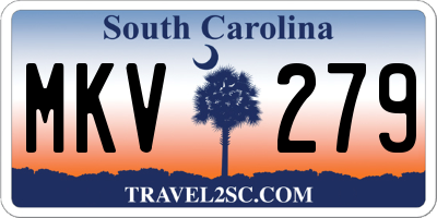SC license plate MKV279
