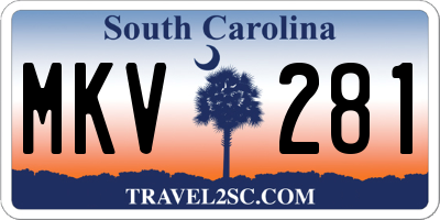 SC license plate MKV281