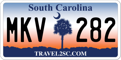 SC license plate MKV282
