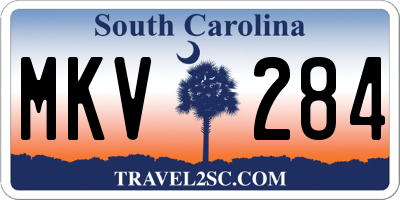 SC license plate MKV284