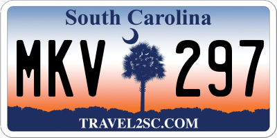SC license plate MKV297