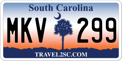 SC license plate MKV299