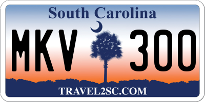 SC license plate MKV300